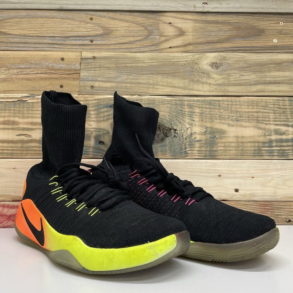 Nike Hyperdunk 2016 Flyknit Unlimited Athletic Shoes Men’s Sz 15 Yellow Gradient